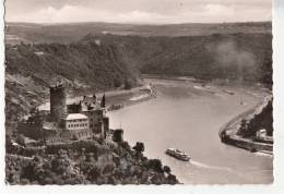 BR18233 Der Rhein Burg Katz Und Die Loreley   2 Scans - Loreley