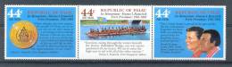 Mrx045 PRESIDENT REMELIIK AND RONALD REAGAN BOOT BOAT COIN MUNT  PALAU 1986 PF/MNH - Palau