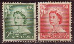 - NOUVELLE ZELANDE - 1947 - YT N°285 + 287  - Oblitérés - Used Stamps