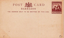 BARBADOS - CARTE ENTIER POSTAL NEUVE - - Barbados (...-1966)