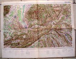 ZURICH - MULHOUSE N°36  1912  1/200000  68x53 - Mapas Topográficas
