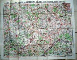 PARIS Les Environs (carte Taride)   1/250000  92x70 - Cartes Topographiques