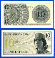 Indonesie Lot 10 X 10 Sen 1964 Neuf UNC Indonesia Travailleuse Volontaire Skrill Paypal OK - Indonesië