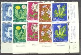 1960 Pro Juventute UER Paare Zum 183-7 / Mi 722-6 / Sc B298-302 / YT 668-72 Postfrisch/neuf/MNH - Ungebraucht