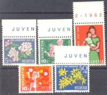 1962 Pro Juventute Zum 193-7 / Mi 758-62 / Sc B318-22 / YT 700-4 Postfrisch/neuf/MNH - Neufs