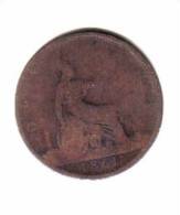 GREAT BRITAIN    1  PENNY  1861  (KM# 749.2) - D. 1 Penny