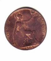 GREAT BRITAIN    1  PENNY  1906  (KM# 794.2) - D. 1 Penny