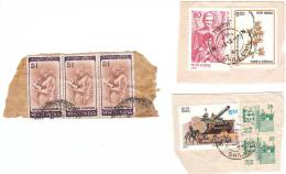 INDIA 1991 FRANCOBOLLI USATI SU FRAMMENTO - Usados