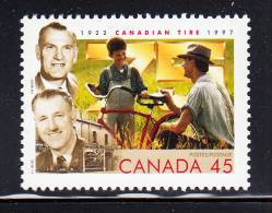 Canada MNH Scott #1636 45c J.W. And A.J. Billes, Founders - 75th Anniversary Canadian Tire Variety Line Through 3rd 'A' - Neufs