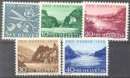 1956 Pro Patria Zum 76-80 / Mi 627-31 / Sc B252-6 / YT 576-80 Postfrisch/neuf/MNH - Neufs