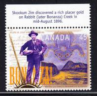 Canada MNH Scott #1606a With English Descriptive Tab 45c Skookum Jim Mason Stakes 1st Claim - Neufs