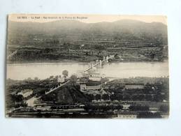 Carte Postale Ancienne : LE TEIL : Le Pont , Vue Generale De La Plaine Du Dauphiné - Le Teil