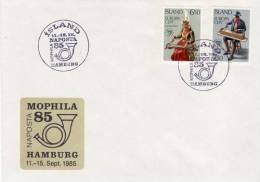 ICELAND 1985 EUROPA CEPT SET ON COVER  /ZX/ - 1985
