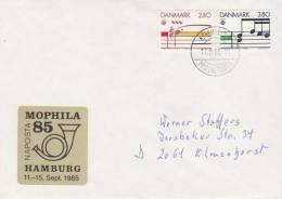 DENMARK 1985 EUROPA CEPT SET ON COVER  /ZX/ - 1985