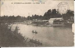 Cpa, Gournay-sur-Marne (Seine St-Denis), La Plage, Animée - Gournay Sur Marne