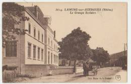 LAMURE SUR AZERGUES : LE GROUPE SCOLAIRE - ECRITE EN 1923 - 2 SCANS - - Lamure Sur Azergues