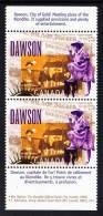 Canada MNH Scott #1606d Vertical Pair With English, French Descriptive Tabs 45c Dawson City, Yukon - Ganze Bögen