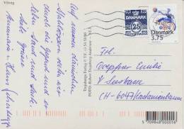 Denmark 1996 Picture Postcard From Sydjyllauds To Switzerland Franked With 3,75 K. Sports For Disabled + 25 ø. - Handicaps