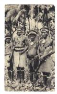 Iles Salomon: Dans Le Sillage De Bougainville, Guerriers Avec Lance, Publicite Ionyl, Gueugnon (12-4227) - Solomon Islands