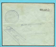 Brief "Gemeentebestuur" (communale)  Met Naamstempel MELSELE Als Noodstempel Gebruikt !!! - Fortune (1919)