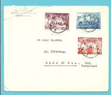 1139+1140+1143 Op Brief Met Stempel ANTWERPEN - Storia Postale