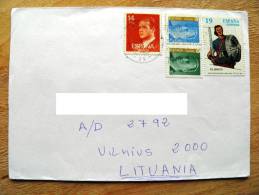 Cover Sent From Spain To Lithuania On 1998, El Jabato - Cartas & Documentos