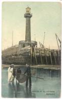 CPA MARGATE - SHRIMPING OFF THE LIGHTHOUSE - PECHE A LA CREVETTE DEVANT LE PHARE - Margate