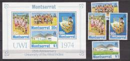 B1806 - MONTSERRAT Yv N°302/05 + BF ** FOLKLORE COSTUMES ARTISANAT - Montserrat