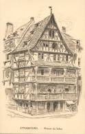 C.P. ILLUSTREE PAR ROBIDA - STRASBOURG - MAISON DU SABOT - Robida