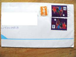 Cover Sent From France To Lithuania On 1996, World Cup France '98 Toulouse Football Soccer Sport - Storia Postale