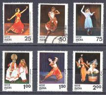 India 1975 Dances Set Of 6 Used  SG 779-784 - Used Stamps