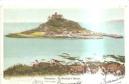 65924)cartolina Illustratoria Pansance St. Michael's Mount Con Un Valore + Annullo - Otros & Sin Clasificación