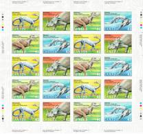 Canada MNH Scott #1498a Sheet Of 20 43c Dinosaurs - Prehistoric Life - Hojas Completas