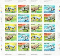 Canada MNH Scott #1498a Sheet Of 20 43c Dinosaurs - Prehistoric Life - Ganze Bögen