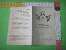 9)consecration D'une Famille Au Sacre Coeur De Jesus  2 Scans - Santini