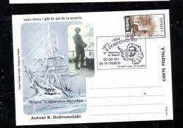 BELGIUM WEATHER DOBROWOLSKI SHIP BELGICA,POSTCARD. OBLIT CONC.2004 ROMANIA - Explorateurs