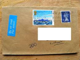 Cover Sent From Great Britain To Lithuania On 1993, St Kilda Scotland Landscape Mountain - Cartas & Documentos