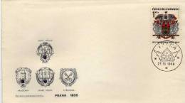 FDC Praha 1968 Checoslovaquia - Brieven En Documenten