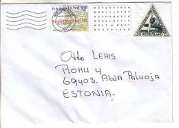 GOOD NETHERLANDS Postal  Cover To ESTONIA 2012 - Good Stamped: Airplane ; Map - Storia Postale