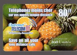 Carte Prépayée, Usagée: OUTREMER TELECOM Fruits - 160 Unités 80 FF - Antillen (Französische)