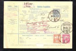 BULLETIN D´EXPEDITION 1919 VERY RARE,ADITIONAL STAMPS HUNGARY - Postpaketten