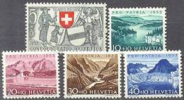 1952 Pro Patria Zum 56-60 / Mi 570-4 / Sc B212-6 / YT 521-5 Postfrisch/neuf/MNH - Nuevos