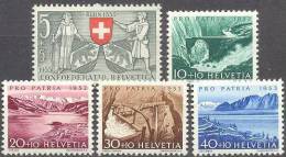 1953 Pro Patria Zum 61-65 / Mi 580-4 / Sc B222-6 / YT 531-5 Postfrisch/neuf/MNH - Nuevos