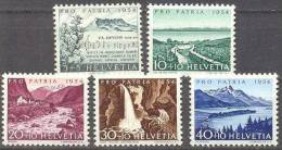 1954 Pro Patria Zum 66-70 / Mi 597-601 / Sc B232-6 / YT 548-52 Postfrisch/neuf/MNH - Neufs