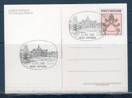 Vaticano / Vatican City  1981 --- Cartolina Postale   --S.S. GIOVANNI PAOLO II -- ANNULLO - -1982 - Entiers Postaux