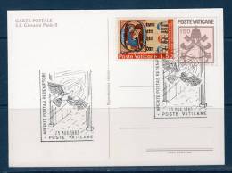 Vaticano / Vatican City  1981 --- Cartolina Postale   --S.S. GIOVANNI PAOLO II -- ANNULLO 1983 - Enteros Postales