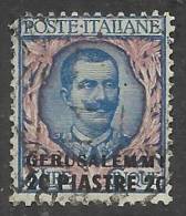 LEVANTE: GERUSALEMME 1909 - 1911 20pi SU 10 LIRE TIMBRATO - Bureaux D'Europe & D'Asie