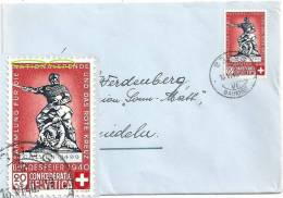 Brief  Brugg - Einsiedeln  (PP-Frankatur Abart)             1945 - Covers & Documents