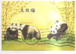 60464) 2003 - Austria Foglietto Raffiguranti I Panda Usati - Gebraucht