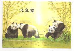 60468) 2003 - Austria Foglietto Usato Raffiguranti I Panda - Usati